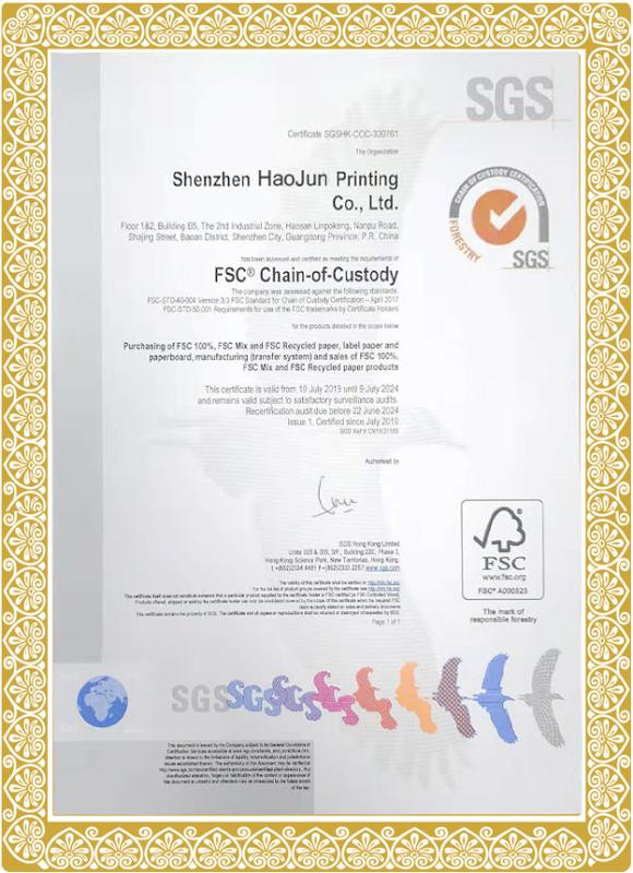 FSC - Shenzhen Haojun Printing Co., Ltd.