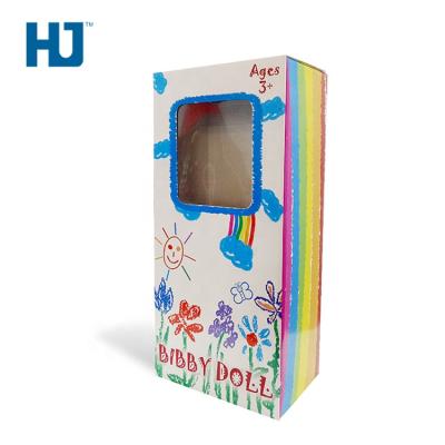 China Store Point Of Sale CMYK Baby - Doll Cardboard Packaging Boxes With PET At Toy Store Or Department for sale