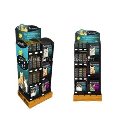 China Retail Custom Shape and Printing from Cat Dog Pet Food Cardboard Display Stand Chinese Factory for sale