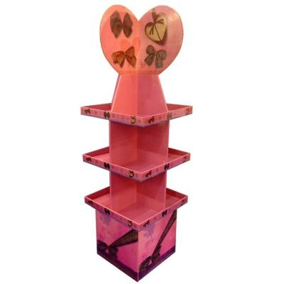 China Eco - Friendly Cardboard Advertising Display Stand Shelf For Online Store , Cardboard Game Display Stand for sale