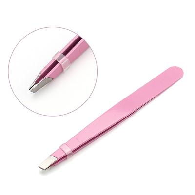 China Portable wholesale high quality beauty care makeup private label black paint headed beauty eyelash tweezers for sale