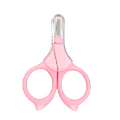 China Portable Multifunctional Anti Rust Safety Durable Baby Nail Cutter And Scissors With Plastic Handle And Protective Sleeve for sale