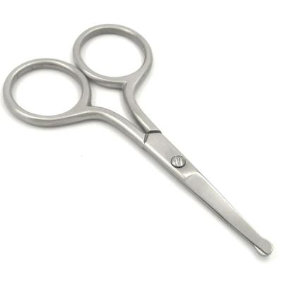 China Best Quality Stainless Steel Round Tip Manicure Cuticle Scissors Portable Round Makeup Scissors Sniff Vibrissa Scissors for sale