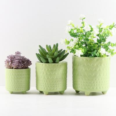 China Green Plant Plants Design Small Planter Balcony Garden Decorative Ceramic Flowerpot Household Nordic Minimalist Creative Succulent Planter for sale