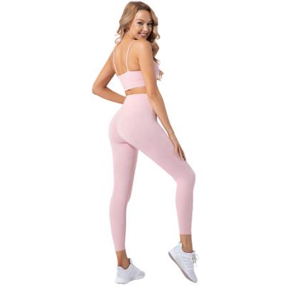 China Breathable Melody Wear Bum Lift Yoga Workout Set Compression Spandex Yoga Set Women Low MOQ Fitness Yoga for sale