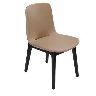 China Furniture restaurant dining chair factory supply PU leather and wood chair, modern restaurant chair for sale