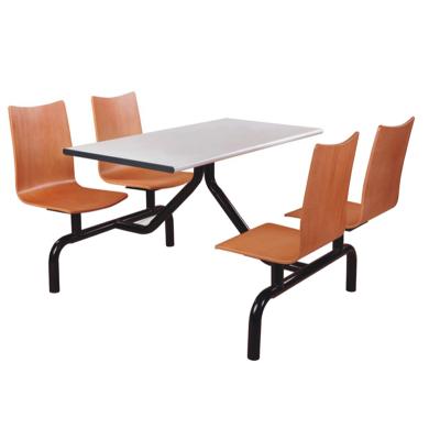 China LL-HF-B717 Minimalist Custom Folded Iron Metal Restaurant Table And Wooden Chair Set Canteen Furniture à venda