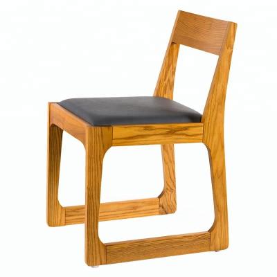 China Simple Design ASH Barcelona Chair Solid Wood Wooden Dining Leather à venda