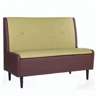 China Solid Wood PU Fast Food Restaurant Furniture Booth Sofa Commercial Seating YB-023 for sale