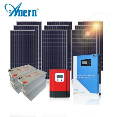 China Anern 5kw 8kw Home Commercial Solar Generator Off Grid Complete Solar Kit for sale