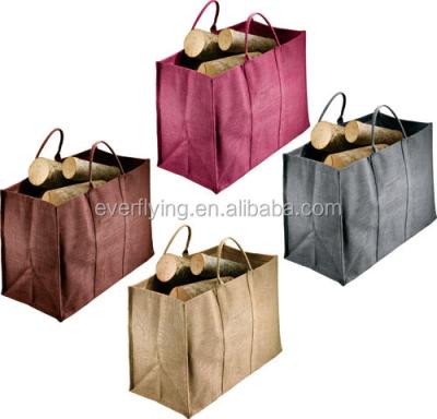 China Burlap Packaging, Natural Jute Tote Bags with Handles and Laminated Interior EF-E1009 for sale