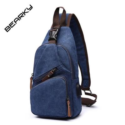 China Hot Classic Durable Cross - Body Messenger Bag Casual Quickly Shipping Cotton Canvas Sling Outdoor Cross - Body Shoulder Bag For Men for sale