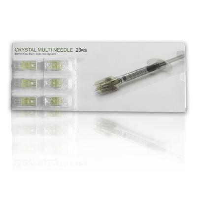 China Wrinkle remover multi crystal sample with multi luer hole 5 pins mulit needle for mesotherapy skinbooster injection for sale