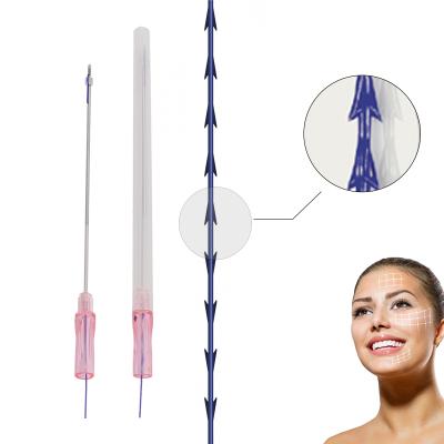 China Easy To Use Professional Cheek Eyebrow Lifting L Needles Hilos Tensores Cones Fish Tooth 19G 100MM PDO PCL Lift Wire for sale