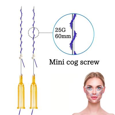 China Easy to use high quality medical suture thread facelifting screw 25g korea tooth face lifting thread 3d pdo lift meso thread mini mini for sale