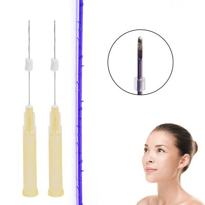 China Easy To Use China Factory Certificate Absorbable Material Eye Wrinkle Remove Blunt Pdo Wire 30G 25mm Cannula Tip For Beauty Center for sale