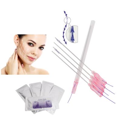 China Easy To Use Korea Best Quality Hilos Tensores V Line Face Lift Cosmetic Tooth Cones 18G 100MM With Blunt W Cannula for sale