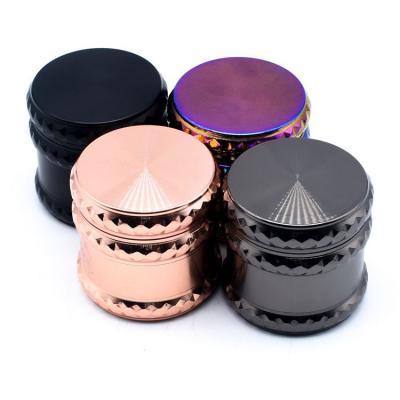 China Zinc New Arrive Diamond Weed Grinder 40MM Herb Grinder 4 Layers Weed Grinder for sale