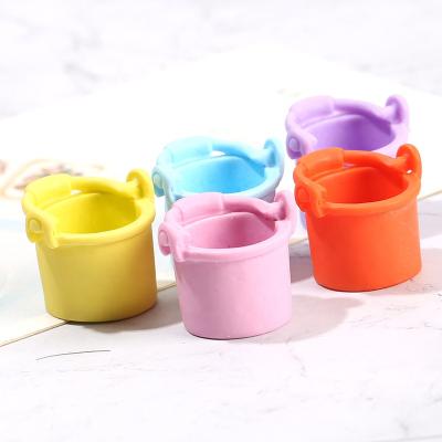 China 1:12 DIY Cute 3D Cartoon Small Bucket Bucket Toy Dollhouse Miniature Outdoor for sale