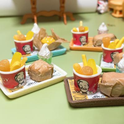 China DIY Mini Food Family Bucket TOY 1:12 Doll House Set Miniature Doll House Toys for sale