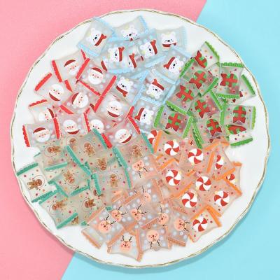 China Other Limited Cute Christmas Candy Charm Flatback Resin Candy Christmas Resin Ornaments for sale