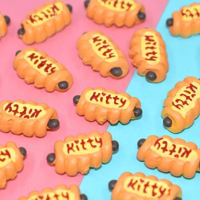 China Other Mini Miniature Resin Simulation Hot Dog Bread Dollhouse Kitchen Food Decoration for sale