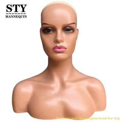 China Other Bust Realistic Black Female Mannequin Mannequin Wig Stand Display Mannequin Main Head for sale