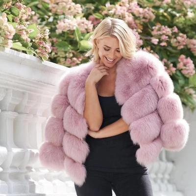 China 2021 2022 Fashion Women Winter Pink Faux Fur Jacket Custom Bubble Coat Women's Hot Girls Ladies Coats&outwears Apparel Female for sale