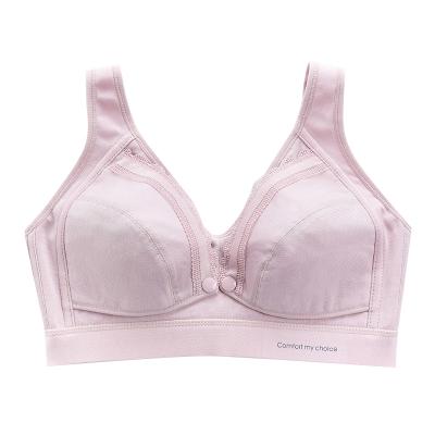 China Front Breast Feeding Botton Maternity Care Bra Antibacterial Seamless Removable Padded Mommy Nursing Bra Sexy Nursing Bra for sale