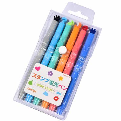 China Fiber Dot Marker Pen For Kids Felt Tip Marker Pen Water Color Erasable Washable Cute Pen for sale