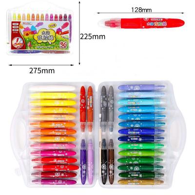 China Custom Logo Kids Art 12 Twistable Slick Watercolor Gel Crayons Silky Smooth Twist Pencils 18 24 36 Colors for sale