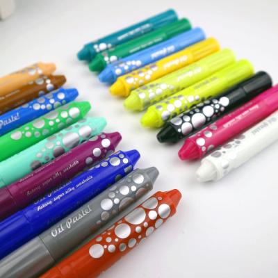 China Kids Art 1-36 Color Recyclable Colorful High Quality Gel Wax Crayon Pen Gel Crayon for sale