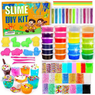 China Relaxing DIY Slime Kit Final Glow In The Dark Glitter Mud Making Kit Slime Toy For Kids for sale