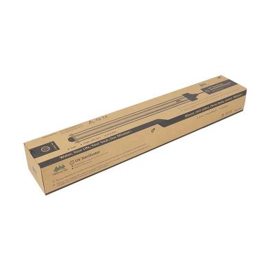 China Recycled Rectangular Corrugated Boxes Logo Print Custom Kraft Paper Environmental Materials FSC Long Box For Tube Packing Lighting Tools for sale