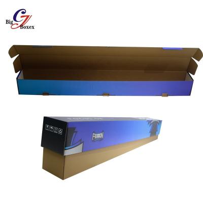 China Recycled Materials Caiyijie Brand Custom Printed Long Cardboard Packaging Boxes Wholesale Tuck Top Mailer Box Corrugated Cardboard For Movie for sale