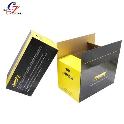 China Customized Eco-friendly Recycled Materials FSC Color Large Paper Corrugated Boxes Packaging Large Cardboard Cardboard Box For Bedding Trade Sales for sale