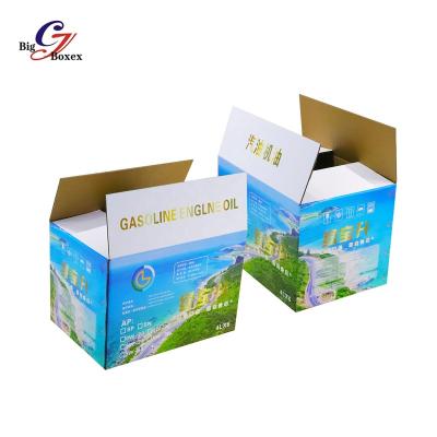 China Wholesale Recycled Materials Factory Direct Sale Cardboard Boxes Customized Heavy Duty Paper Color Corrugated Cardboard For Machine Oil Gasoline for sale