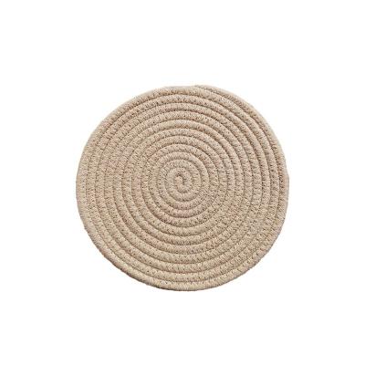 China Homeplus Factory Viable Supply Round Insulation Cotton Rope Switch Place Mat Table Decor Handmade Heat Resistant Warm Pads Tea Cup Mat for sale