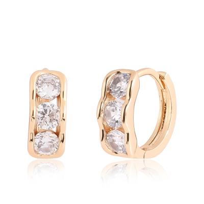 China CM-YIM CLASSIC Micro Pave Zircon Circle Rainbow Huggie Cartilage Earrings Set For Women for sale