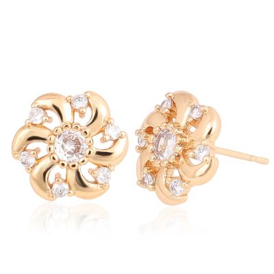 China CM YIM Manufactory Direct Wholesale CZ FASHIONABLE gemstone customize earrings.flower stud and windmill shape stud earring for sale