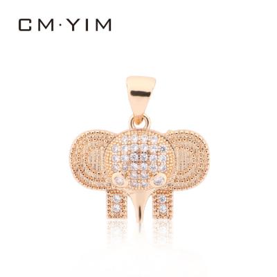 China Cm YIM Jewelry The Fashion New Creative Zircon 18K Gold Plated White Elephant Pendant Personalized Pendant Necklace Fits Women for sale