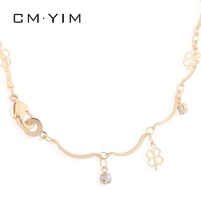 China Cm YIM Jewelry Wholesale Fashionable Women's Style Retro Queen Butterfly Inlaid White Zircon Necklace Personalized Jewelry Gift for sale