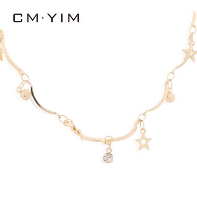 China Fashionable Cm YIM Jewelry Simplicity One Hundred Take Soft Stars Small Cool White Women's Neckchain Zircon Clavicle Chain Jewelry Whole for sale