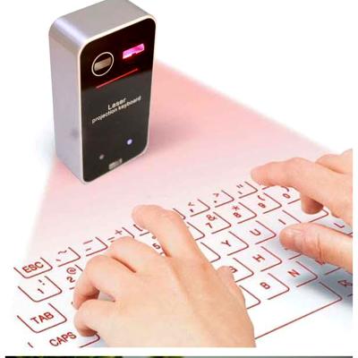 China Mini Portable Laser Keyboard Projector Wireless Touch Laser Projection Virtual Keyboard for All Smartphones/PC/ Tablets for sale