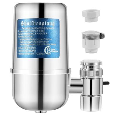 China Hotel 8-Layer Faucet Faucet Kitchen Water Filter System Mount Home Mineral Cleaner Filtration Personal Purifier for sale