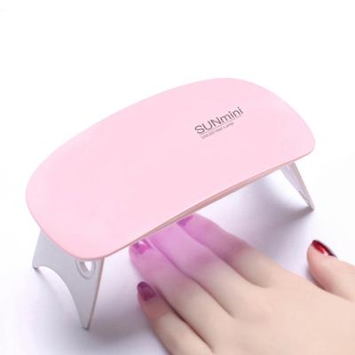 China Mini Nail Dryer Cheap Easy To Carry USB Plug Quick Dry Gel 6w Sun Led UV Nail Lamp for sale