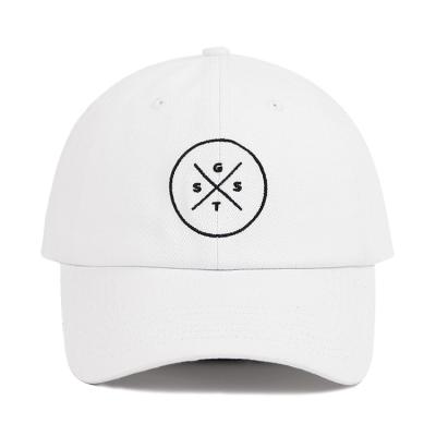 China COMMON Logo High Quality Custom Cotton Embroidery Designer White Dad Hats for sale