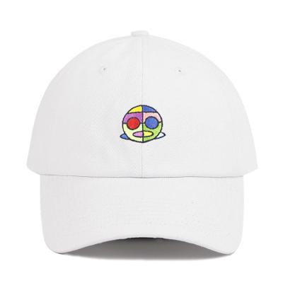 China COMMON High Quality Cotton 6 Panel Custom Baseball Cap White Logo Embroidery Designer Dad Hat for sale