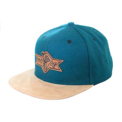 China JOINT Plain High Quality Small Size Wool Kids Logo Snapback Cap Custom Hat With Suede Brim for sale