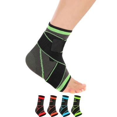 China Hot Red Drop Brace Nylon Ankle Guard Performance Support Basketball Ankle Guard For Sports Men Women Elastic Warm Breathable for sale